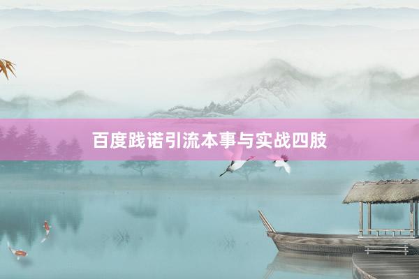 百度践诺引流本事与实战四肢
