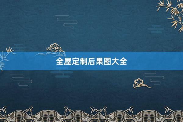 全屋定制后果图大全